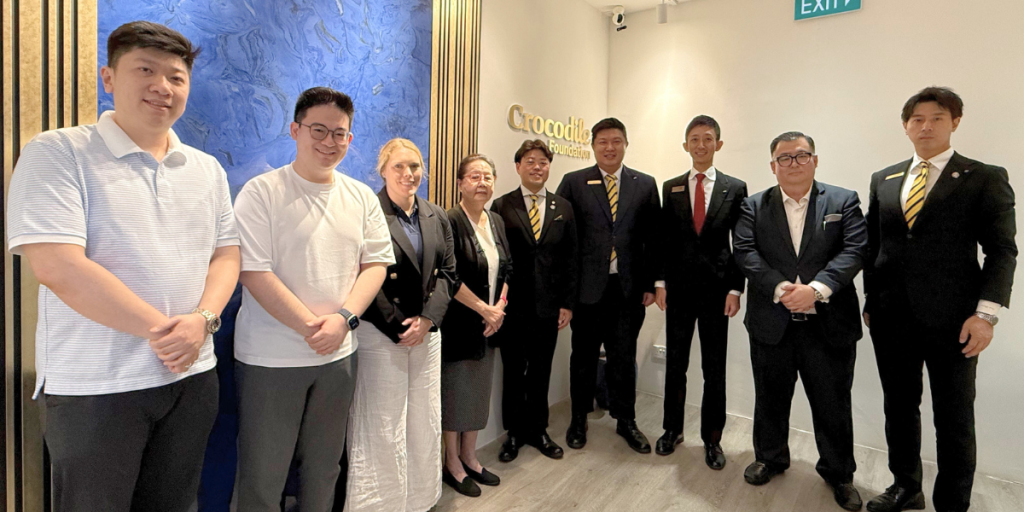 Crocodile Foundation logo featured in the JCI Crocodile Foundation partnership announcement.