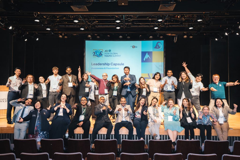 Delegates at the 2026 JCI Global Youth Summit opening ceremony at Japan Society